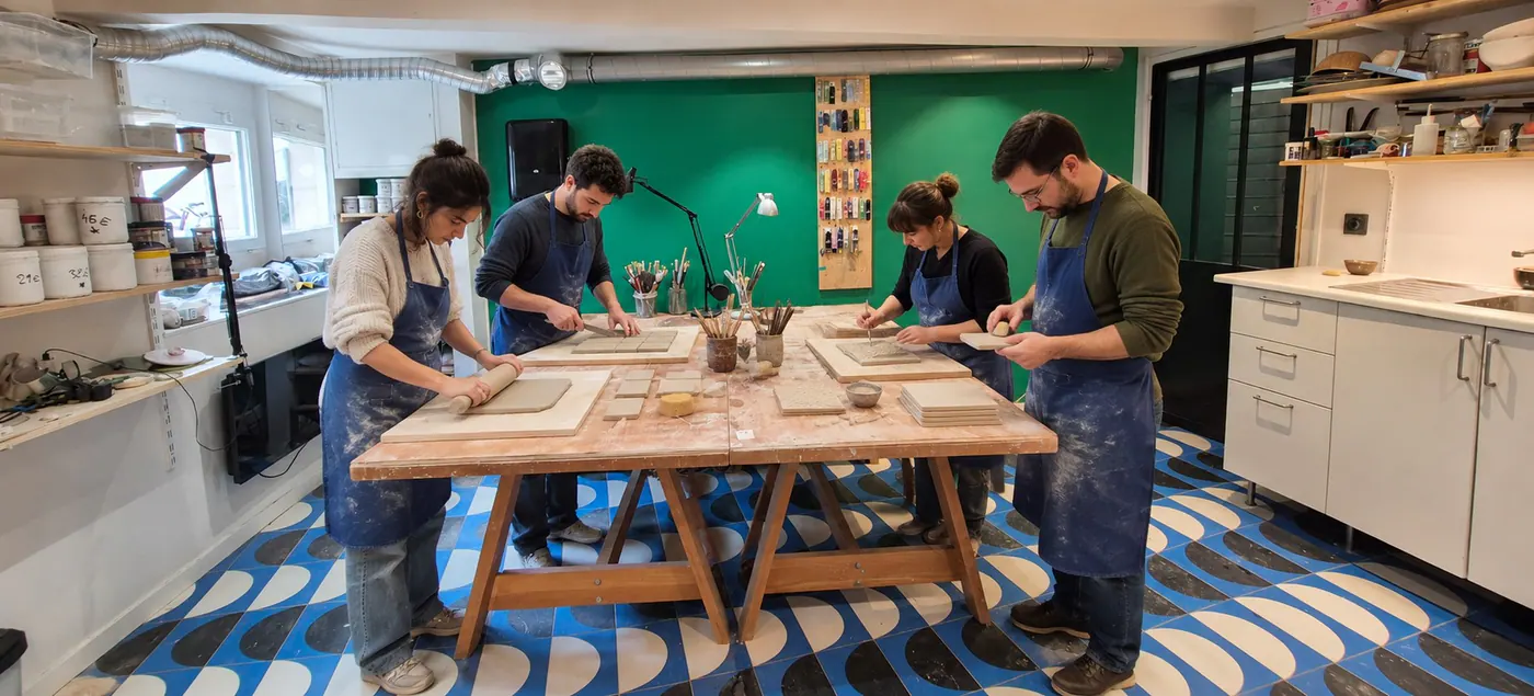 Sculpture céramique accompagnée au Studio Mogador à Rennes