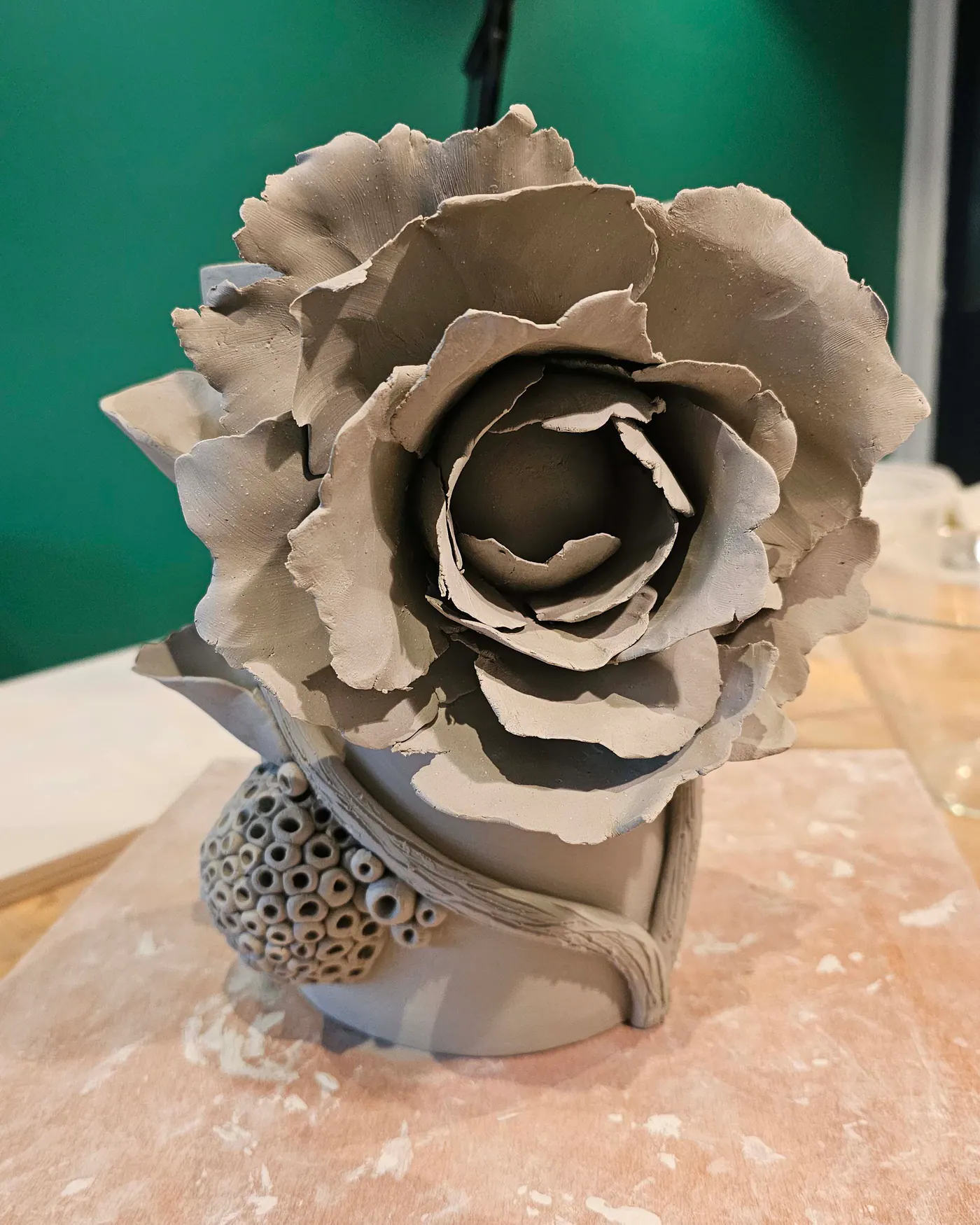 Sculpture florale réalisée au Studio Mogador